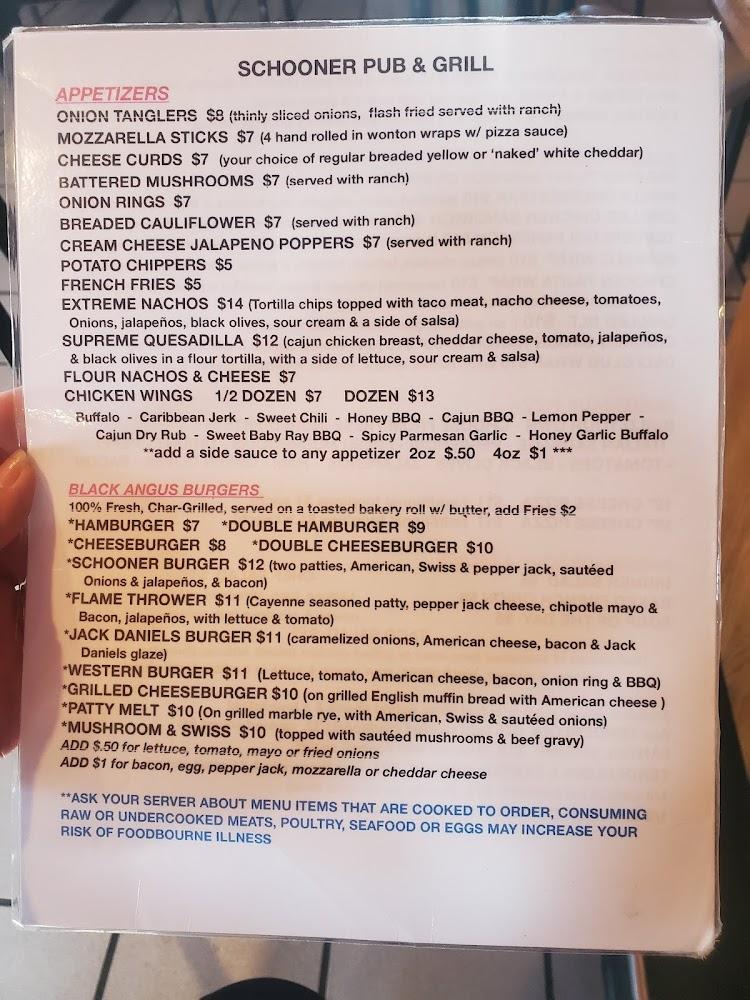 Schooner Pub & Grill Menu image 1